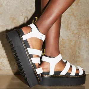 Doc Marten Platform Sandals- BLAIRE HYDRO LEATHER PLATFORM STRAP SANDALS